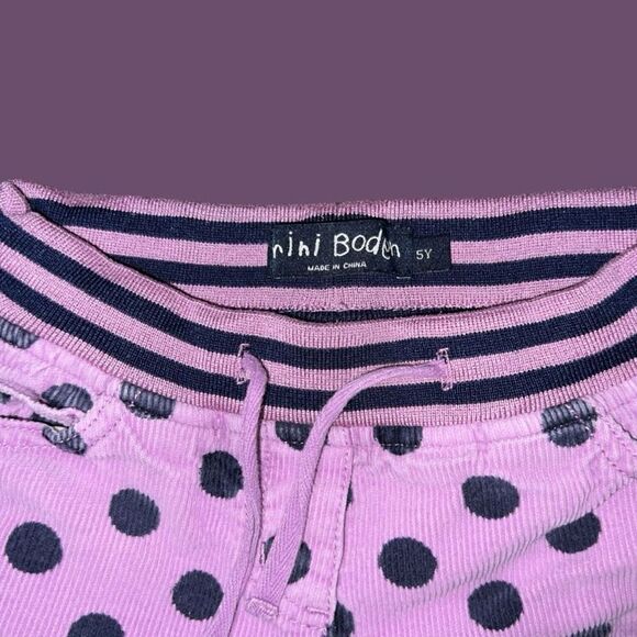 Mini Boden Pull On Corduory Heart Patch Knees Size 5 - Picture 2 of 4
